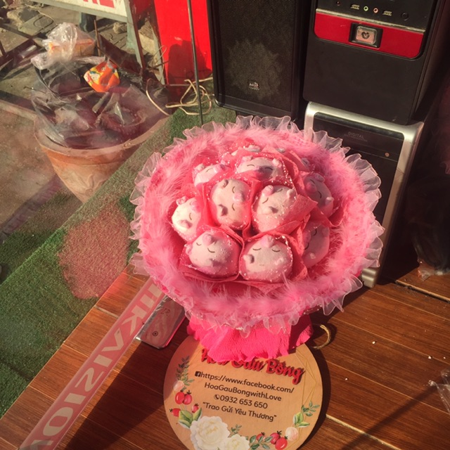 Hoa gấu bông heo 11
