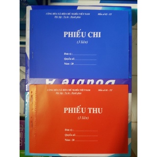 Phiếu thu chi 1 liên/2 liên/3 liên A5 100 tờ