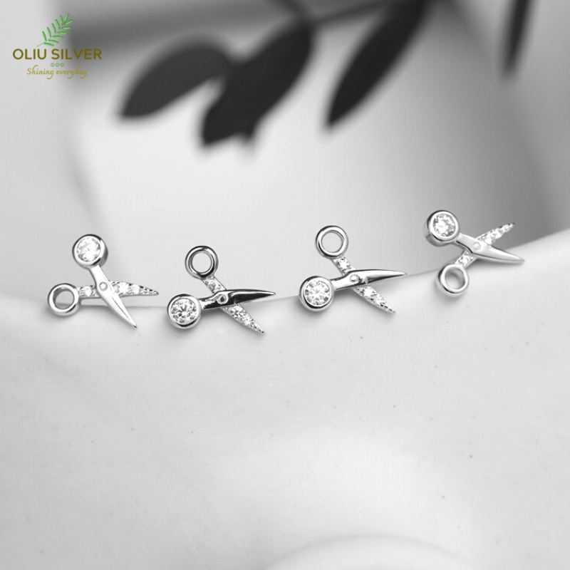 Bông Tai Bạc S925 Chiếc Kéo Nhí Scissor Dễ Thương | Khuyên Tai Nữ Trang Sức Bạc Thời Trang