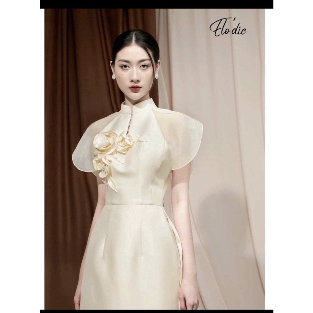 [𝐌𝐀𝐑𝐈𝐀] ÁO DÀI CÁCH TÂN ĐÍNH HOA CAO CẤP