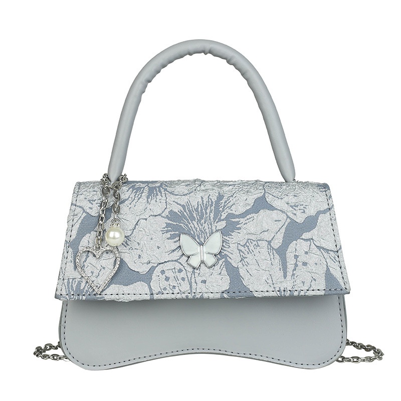 Túi Đeo Chéo Hình Vuông Nhỏ Họa Tiết Bướm Trái Tim 2022 Mới Cho Nữ