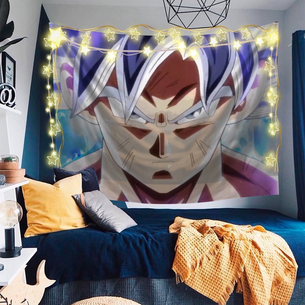 Tranh Vải Decor Dragonball Chất Liệu Lụa Cao Cấp - Tặng Kèm Đèn Led