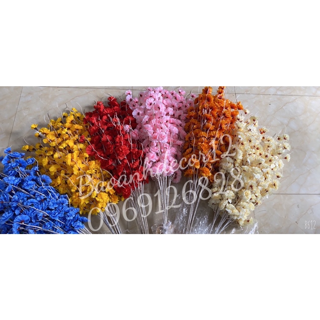 Hoa giả_ Cành Đào Râu _ anh đào 1m trang trí,decor