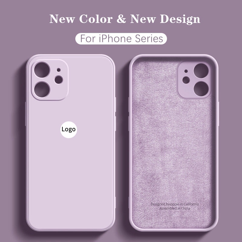 Ốp điện thoại silicone mềm chống sốc màu trơn thích hợp cho iphone 11 12 13 pro max x xs max xr