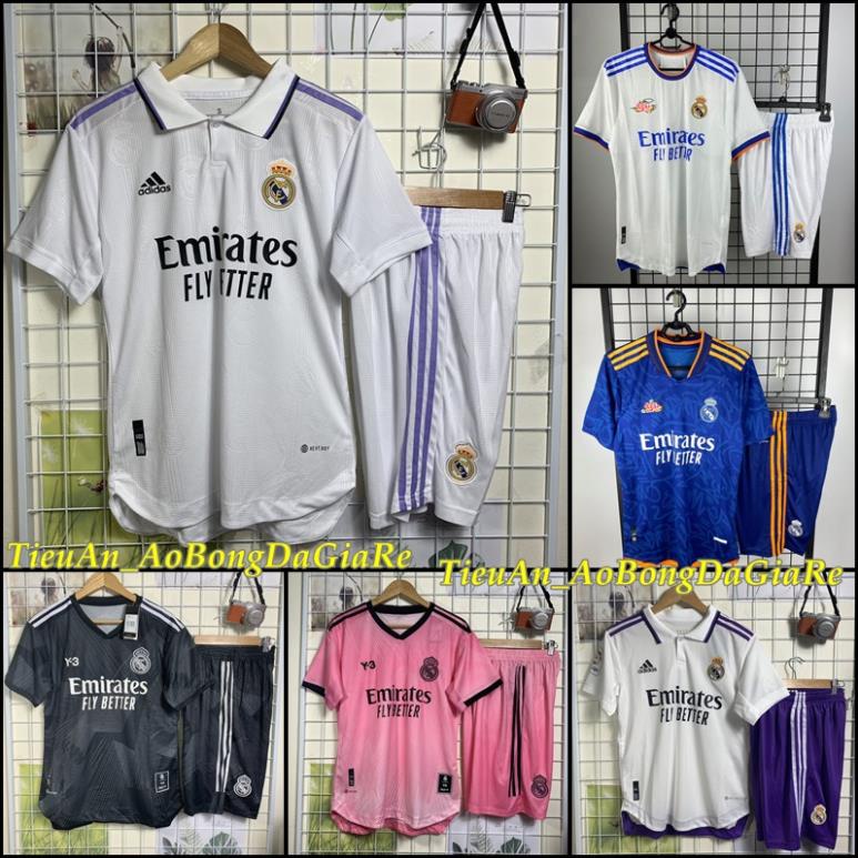 Quần Áo Bóng Đá CLB Real Madrid Sân Nhà/Sân Khách 2022,2021- Y3 - Chuẩn Mẫu Thi Đấu 99%- Vải Thái ⚡