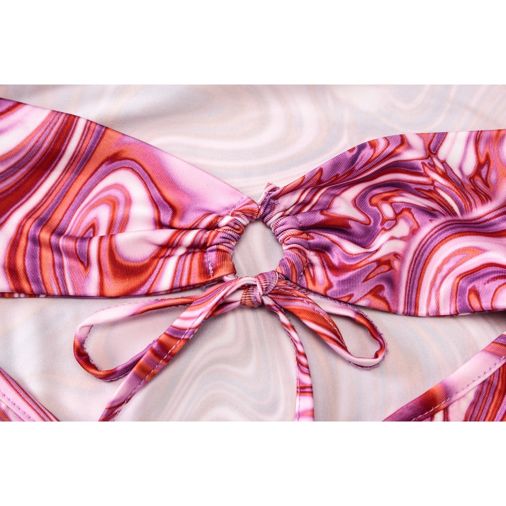 DUNEA Đầm 2 dây hở lưng in họa tiết đáng yêu cho nữ