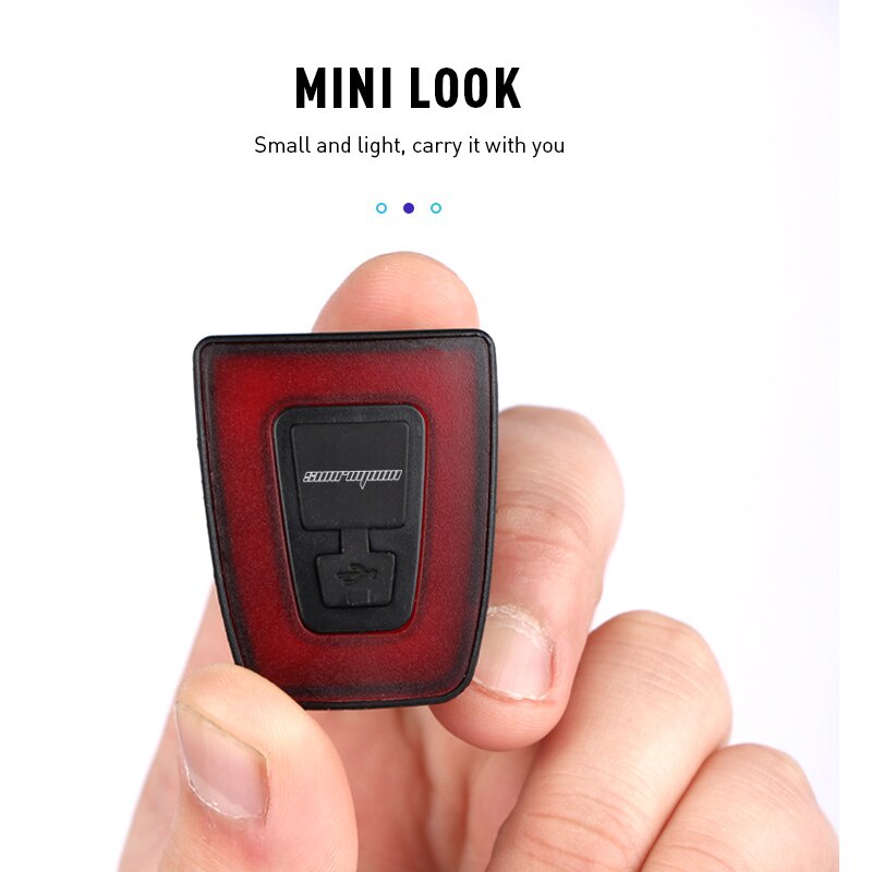 Đèn LED cảnh báo an toàn SUNRIMOON chống thấm nước sạc USB gắn đuôi xe đạp leo núi