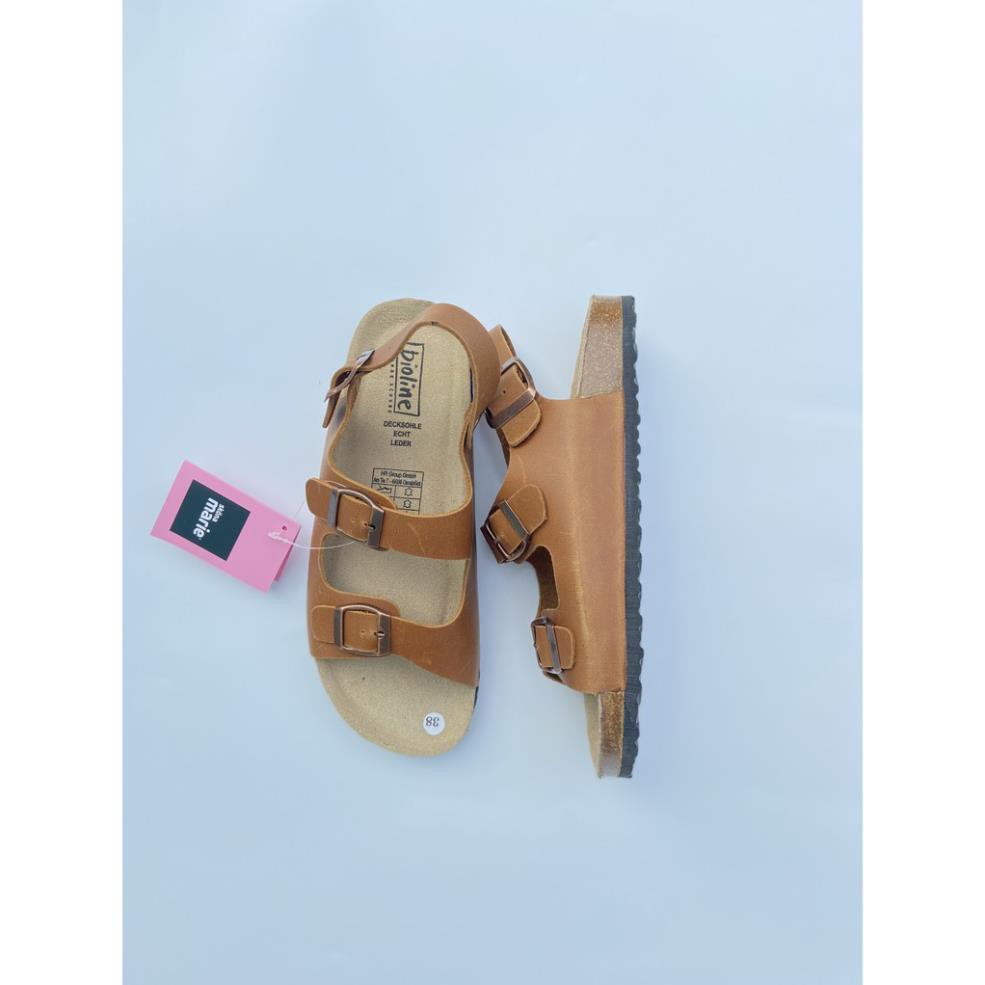 [DÉP DA THẬT] Dép da bò birken quai hậu Bioline sandal quai ngang unisex da bò thật mã BO2 - Bioline Official