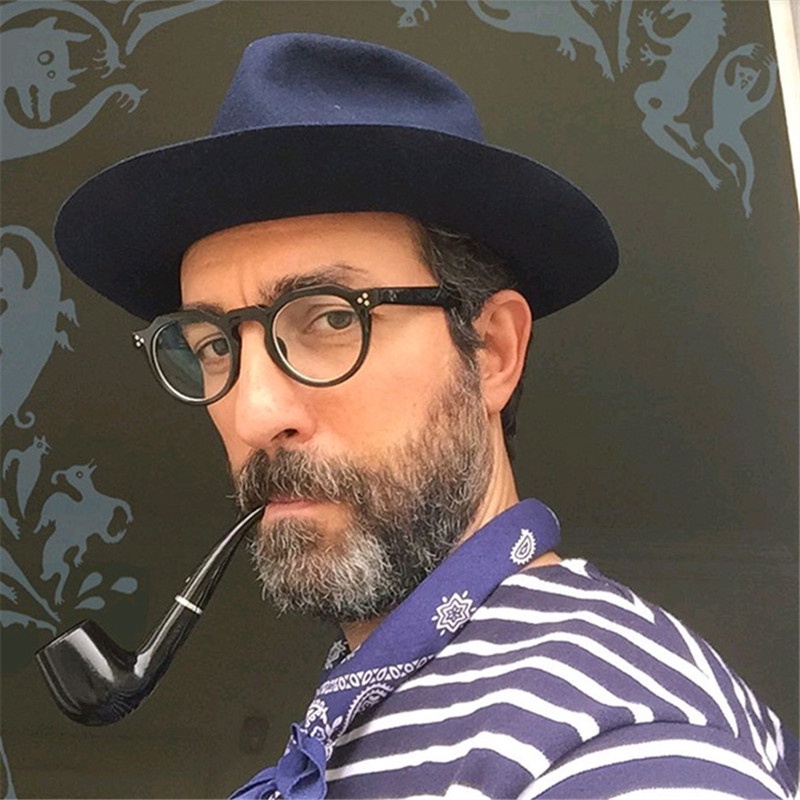 Kính gọng tròn chống tia sáng xanh thời trang retro cho nam nữ