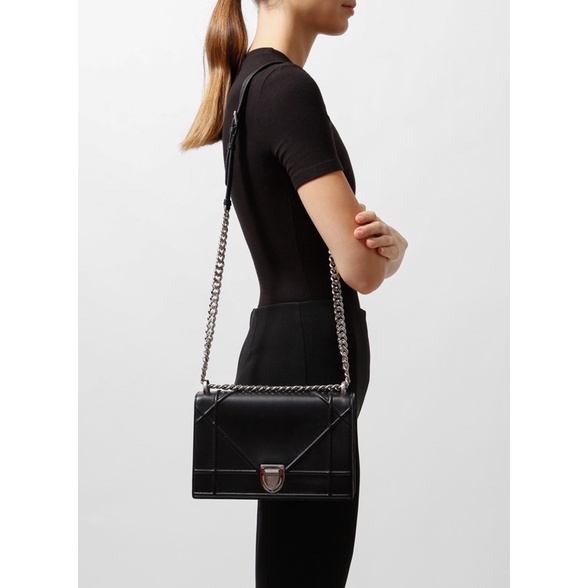 Túi si da thật Dior