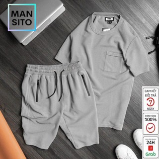 Bộ Thể Thao Nam, Quần Áo Nam Cộc Tay, Bộ Hè Nam đẹp mềm mịn co giãn thoáng mát DBN01 - MANSITO MENSWEAR