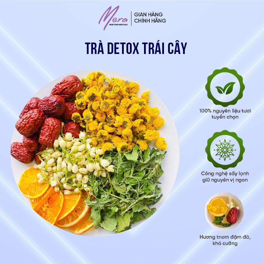 7 gói trà detox bảy vị trà khác nhau từ các loại trà hoa sấy khô thương hiệu Mộc Hương Sơn - gói 10gr