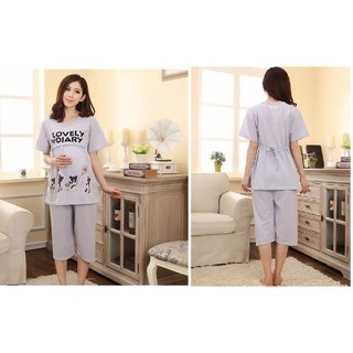Bộ đồ sau sinh cho con bú ssn 11,12 - free size