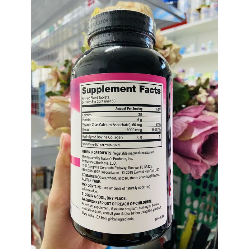 Viên/nước uống đẹp da Neocell Super Collagen Vitamin C Biotin 360 viên