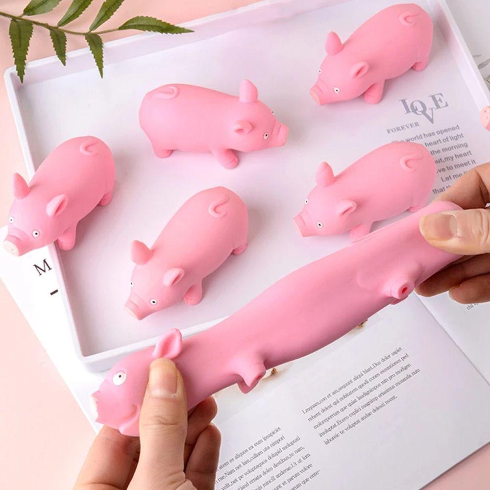 Đồ Chơi Nắn Bóp Đàn Hồi Giảm Stress Hình Heo Hồng Dễ Thương