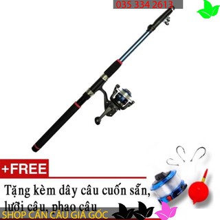 bộ cần câu máy dài 3m6 cho người mới tập câu y hình đủ phụ kiện