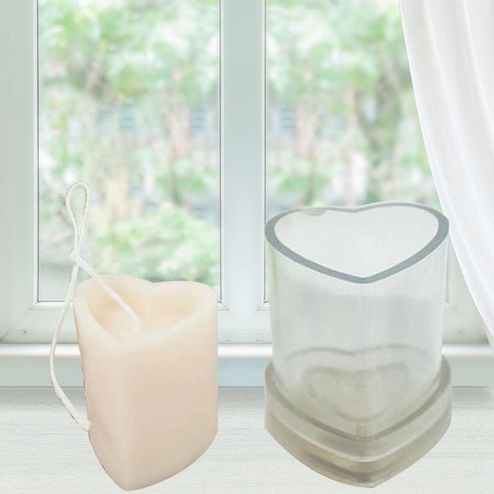 Khuôn Nhựa Làm Nến Xà Phòng Hình Trái Tim Diy