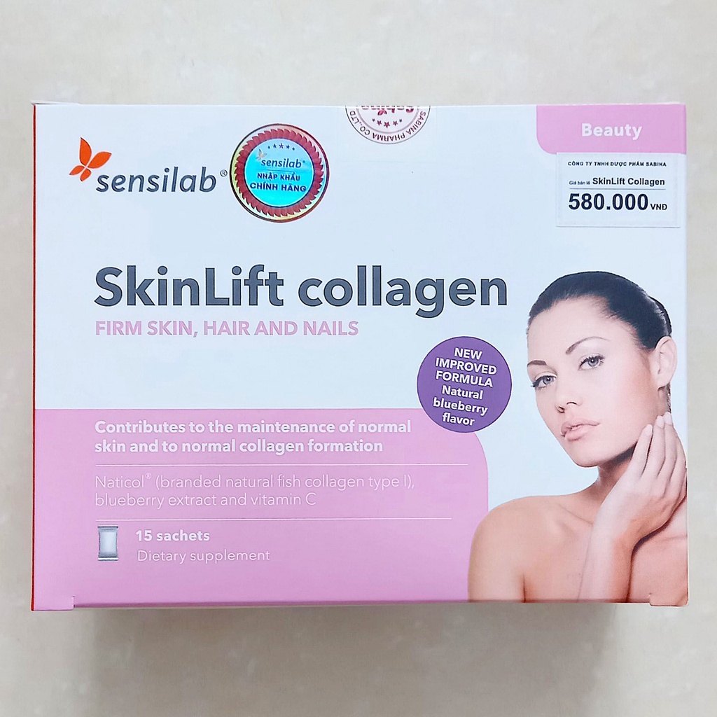Skinlift Collagen hộp 15 gói. Bổ sung colagen giúp đẹp da, làm chậm quá trình lão hóa ( Hàng chính hãng)
