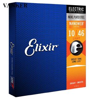 Set Dây Đàn Guitar Điện Elixir 12052 80 / 20 Màu Đồng. 010-.046