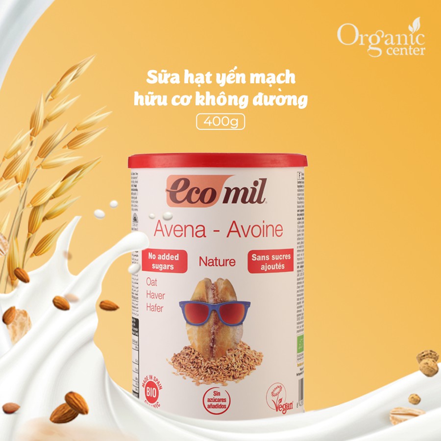 Sữa hạt yến mạch hữu cơ Ecomil 400gr