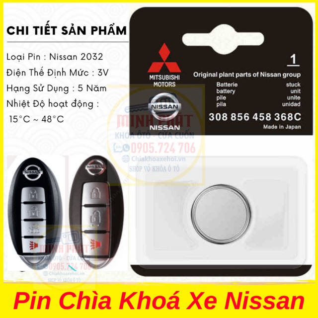 Pin Chìa khoá Xe Ô Tô Nissan Teana Navara