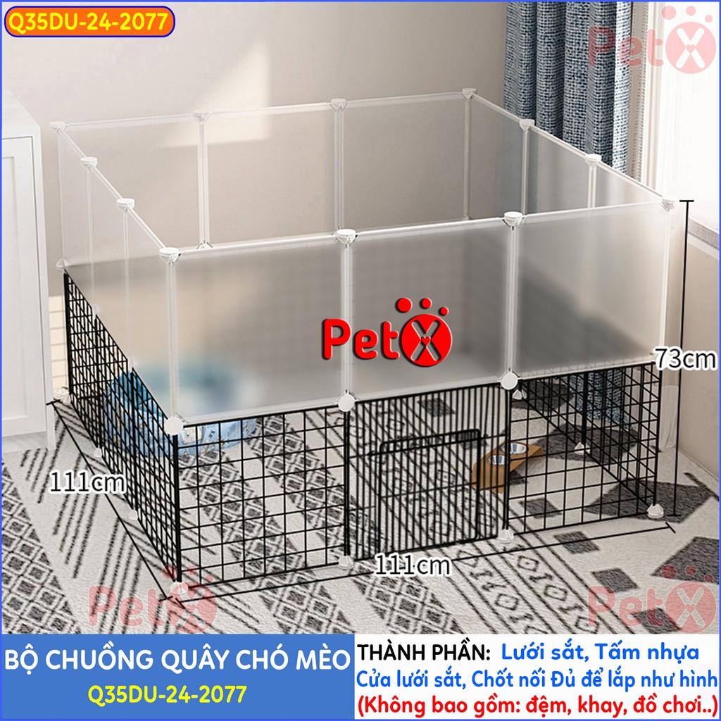 Quây chuồng chó mèo lắp ghép Petoka nuôi thú cưng sơn tĩnh điện giá rẻ-4