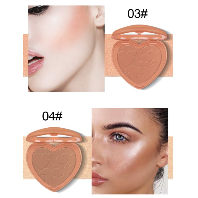 Phấn Má Tông Cam Thời Thượng Kiss Bèauty Sweet Heart Blusher