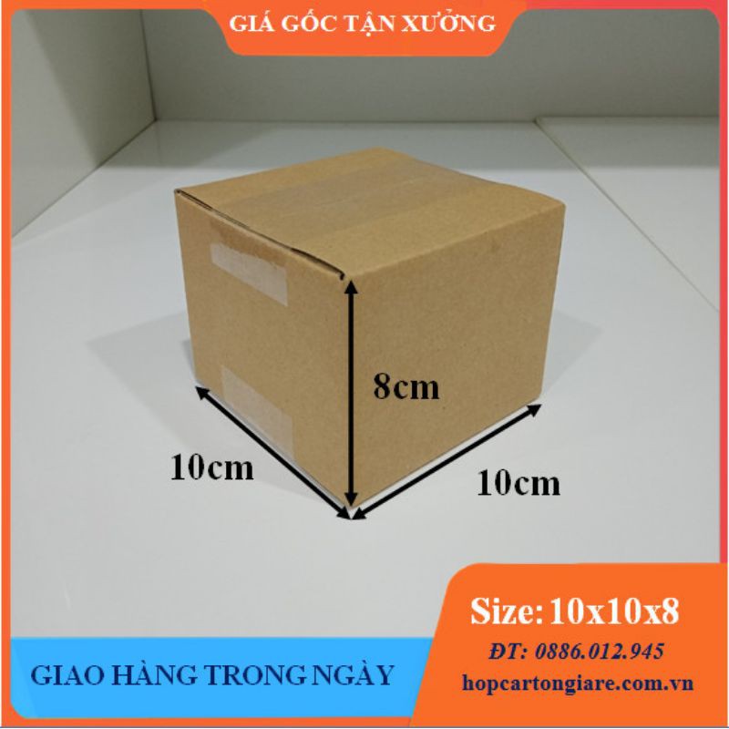 10x10x8 Hộp carton đóng hàng 3 lớp giá tại xưởng, mua buôn liên hệ