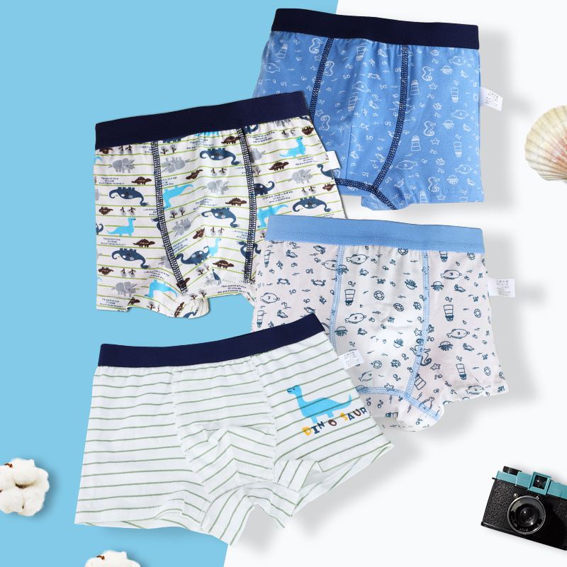 Quần lót cho bé sét 4 chip đùi bé trai sịp trẻ em từ 8-35kg