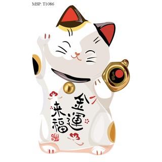 Decal Mèo thần tài