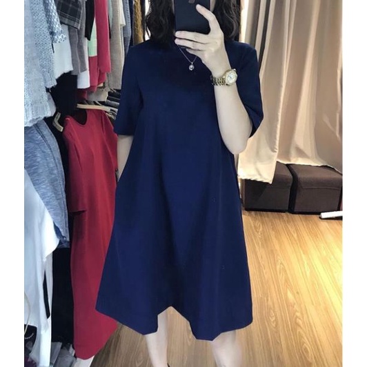 Váy suông A nơ sau cực xinh, chất max đẹp. Size sm bầu bí bon chen thoải mái. Mẫu cao 1,57m mặc như hình Giá 320k PMH