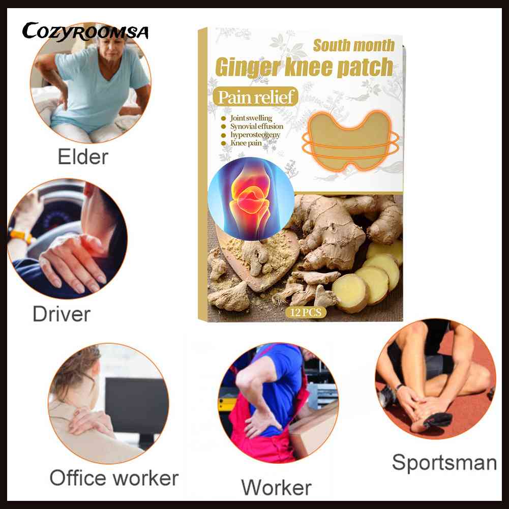 Hộp 12 Miếng Dán Thạch Cao Gừng Giảm Đau Hiệu Quả