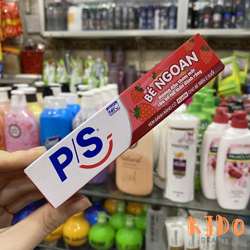 Kem Đánh Răng Cho Bé Trên 2 Tuổi P/S Bé Ngoan Hương Dâu Thơm Mát 35g | KĐR trẻ em PS