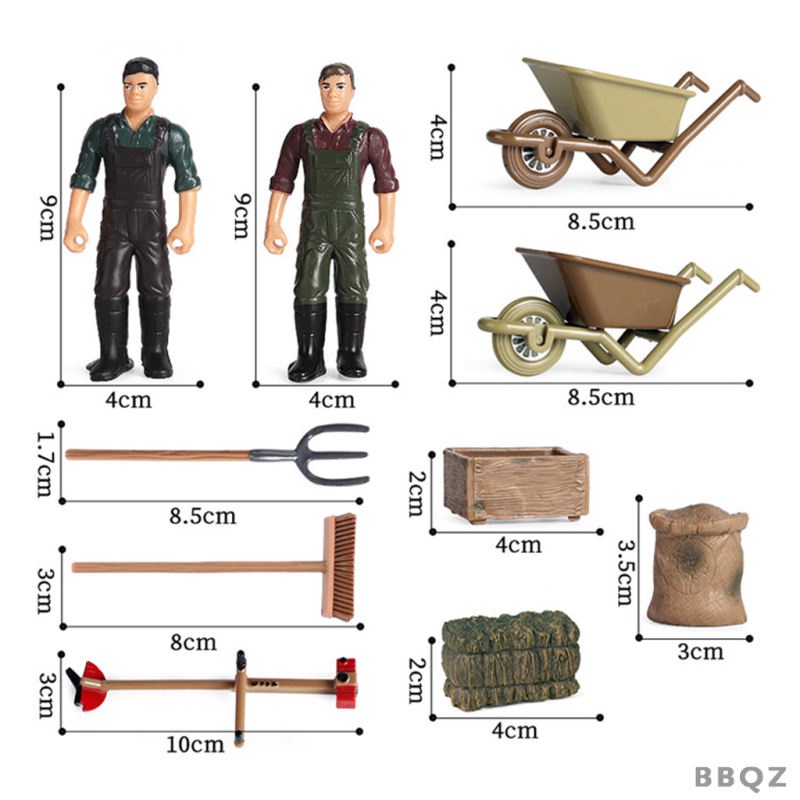 Mô hình người nông trại trang trí bàn làm việc