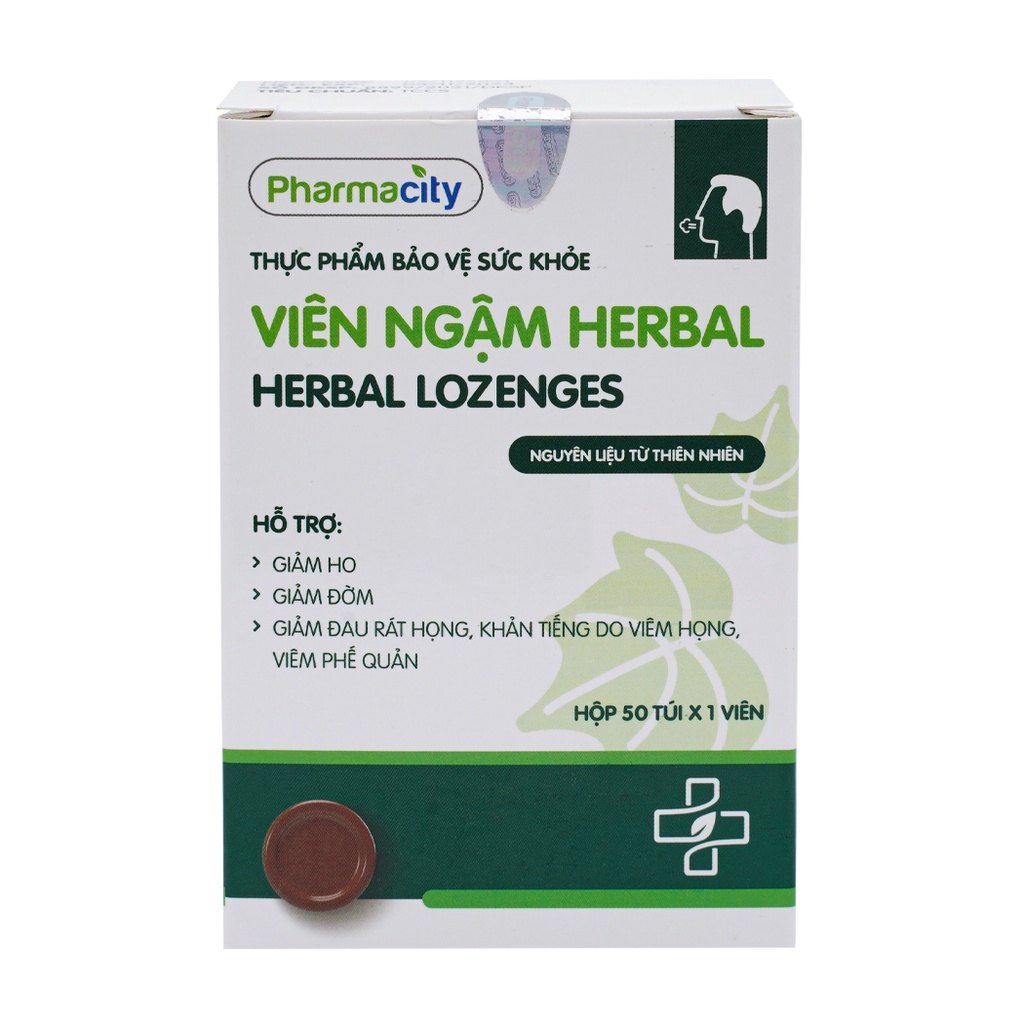 Thực phẩm Pharmacity bảo vệ sức khỏe thảo dược Herbal Lozenges New