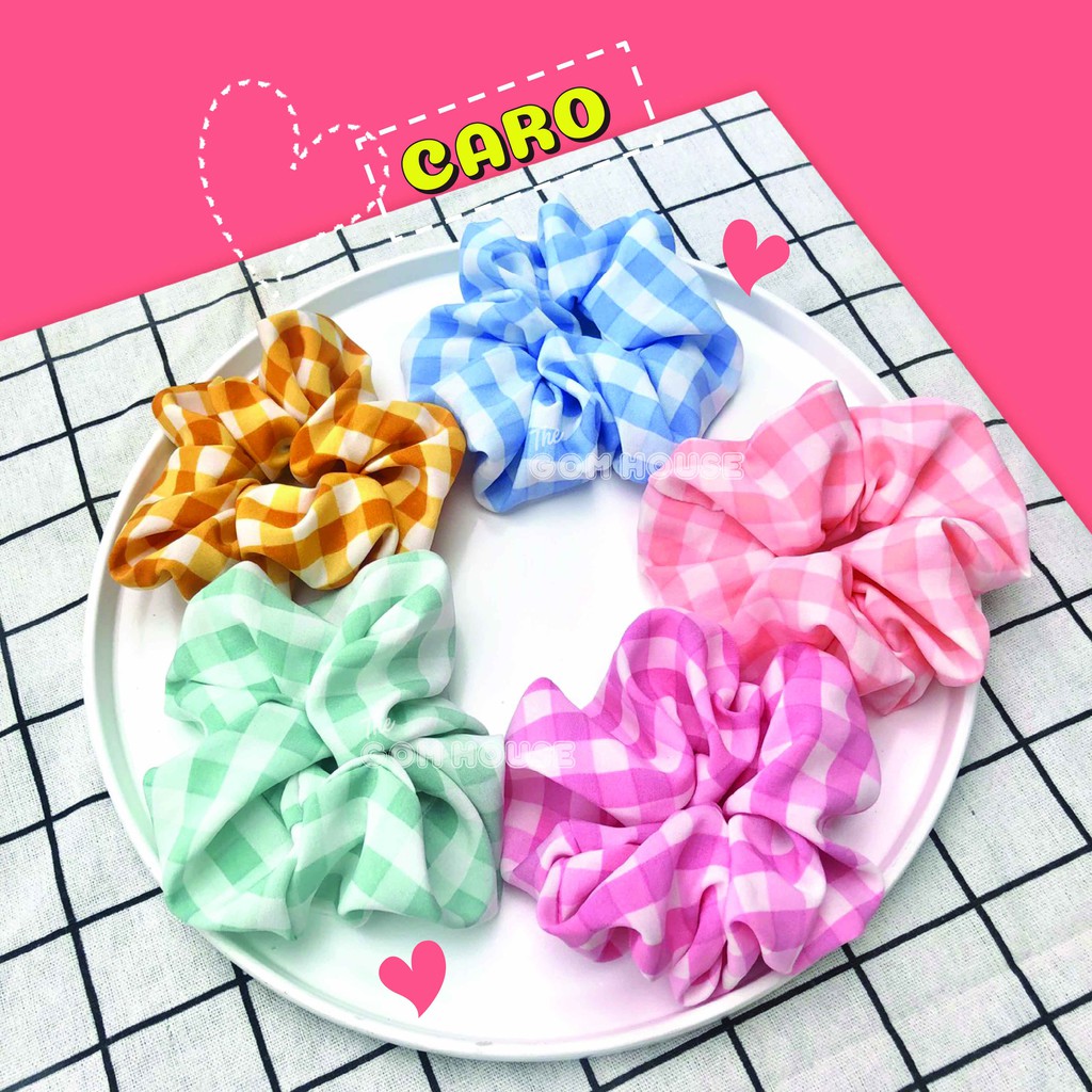 Dây buộc tóc Scrunchies Caro (ảnh thật shop chụp)
