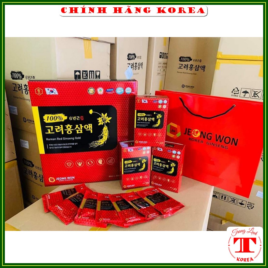 Nước hồng sâm hàn quốc Jeong Won chính hãng, hộp 30 gói, tranglinh