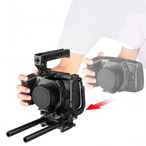 SmallRig QR Half Cage cho Blackmagic Design Pocket Cinema Camera 4K & 6K CVB2255 hàng chính hãng | Bảo hành 24 tháng