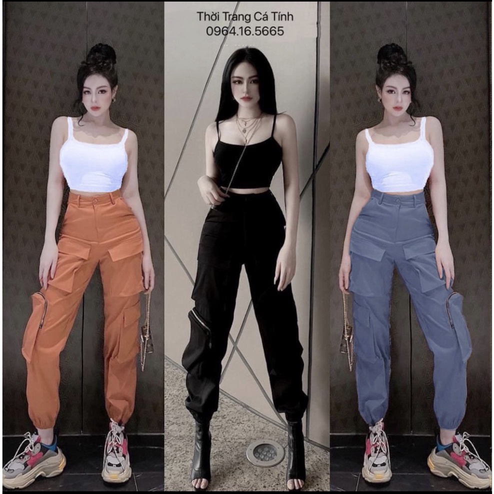SPK- Set kaki nữ, set túi hộp nữ áo 2 dây cotton quần chất kaki đủ size S M L newbrand SKUS-02