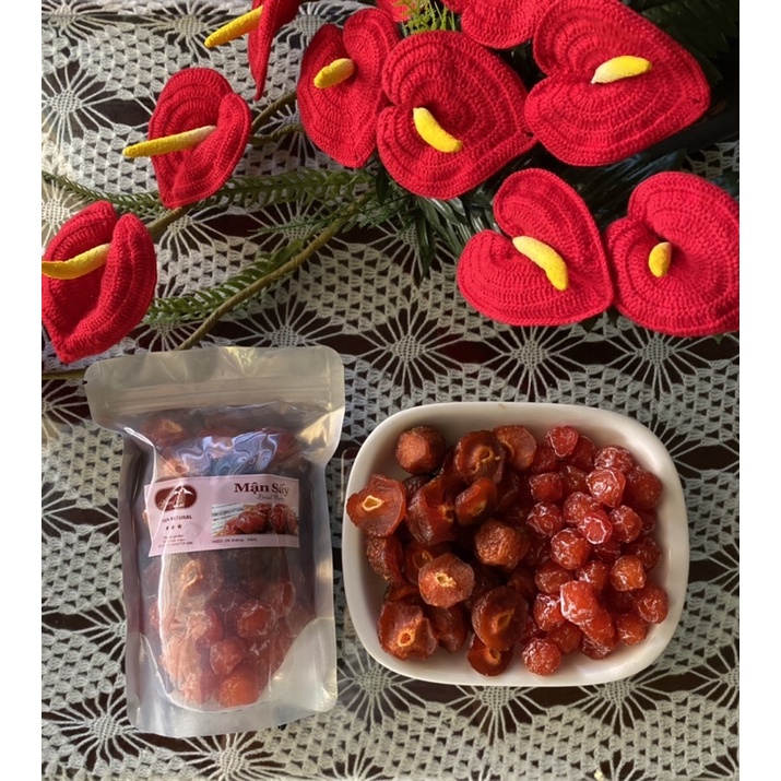 Ô mai mix 2 loại mận đỏ + đào bổ túi 500G