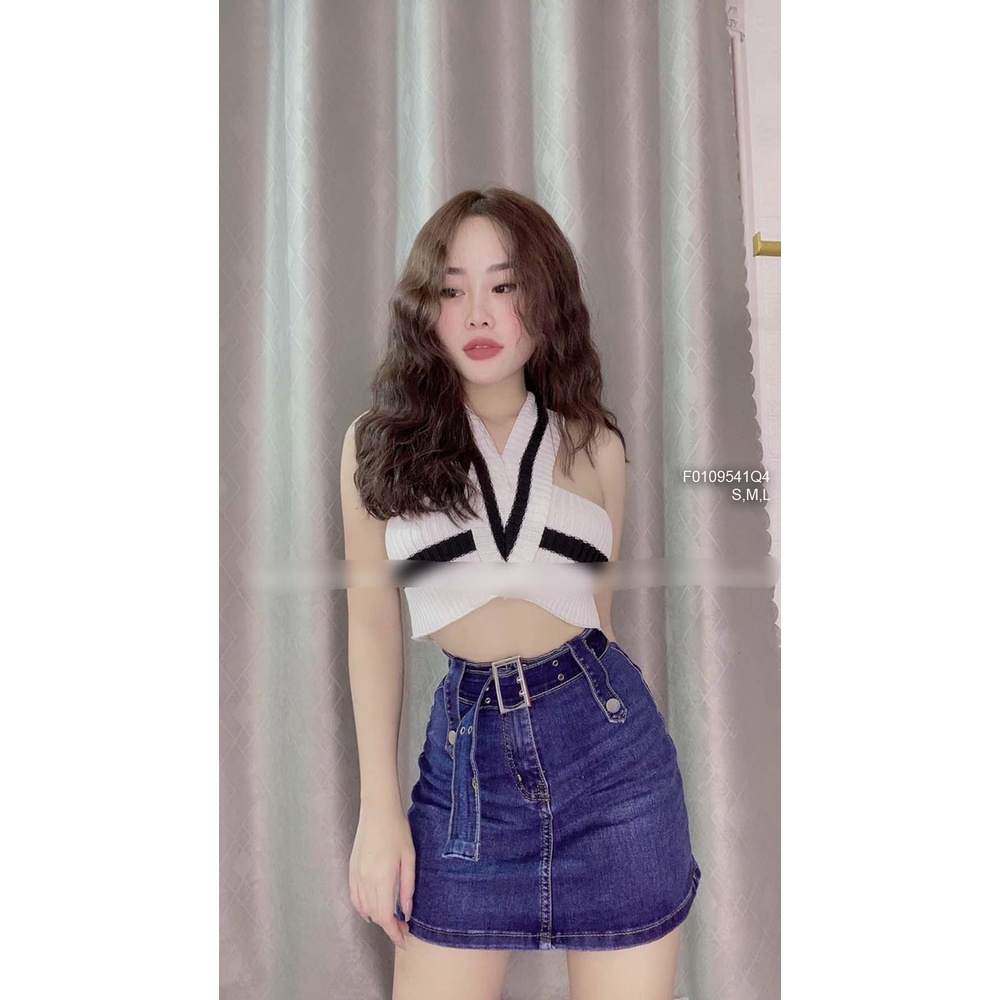 Quần váy jean ngắn lưng cao! (kèm hình thật)