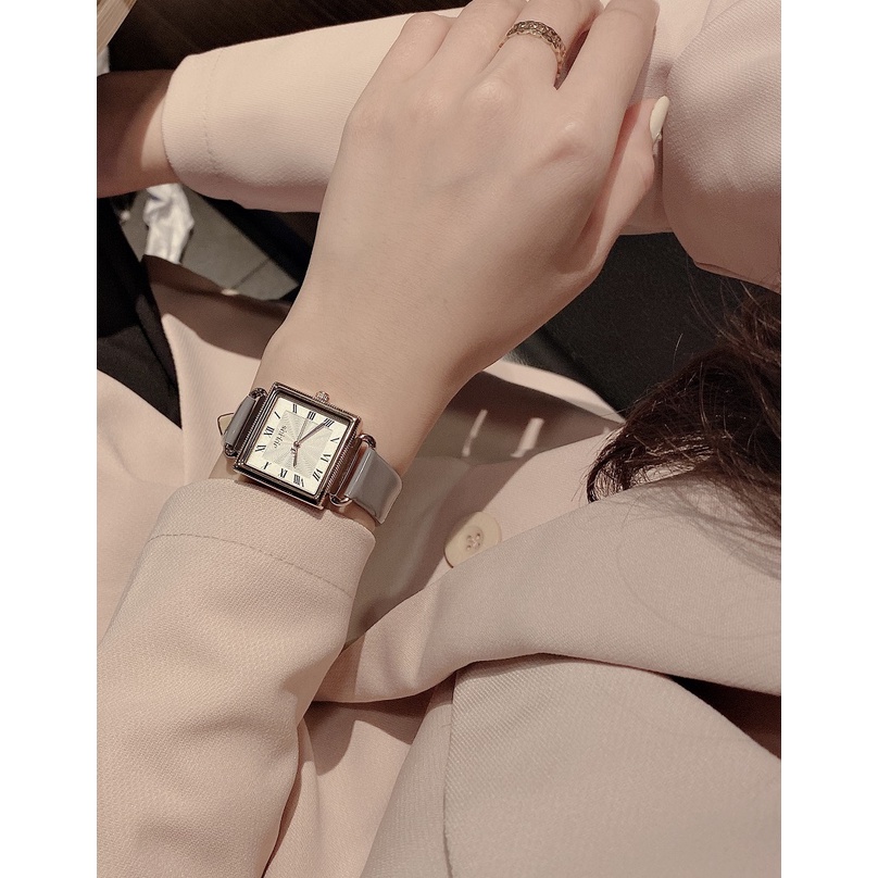 Đồng hồ nữ Julius dây da mặt vuông Ja-1266