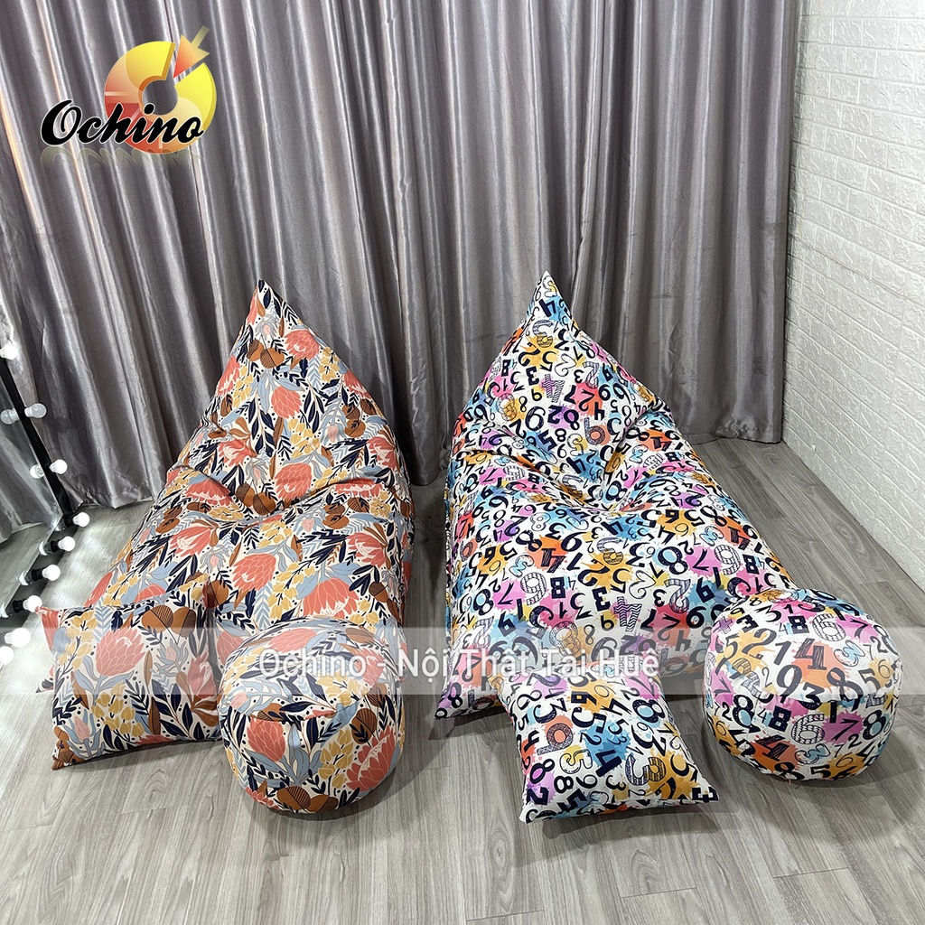 Ghế Lười Hạt Xốp Dáng Sofa Thuyền Thư Giãn Phong Cách Hiện Đại Size To Cực Sang Chảnh ( Đã Kèm Hạt Xốp)