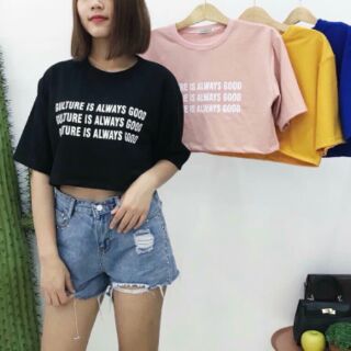 Áo croptop tay lỡ