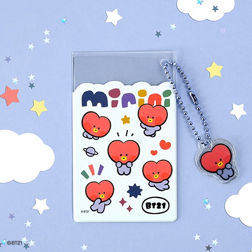 MONOPOLY LINE FRIENDS BT21 MININI LEAR CARD POCKET TÚI TRONG ĐỰNG CARD CÓ DÂY ĐEO BT21 MININI