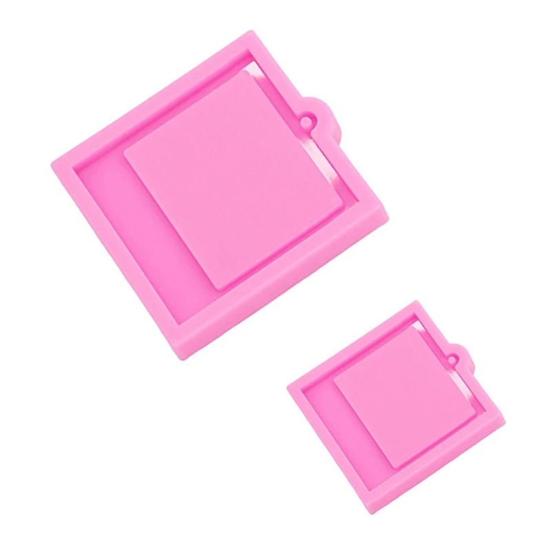 1 Set Khuôn Silicone Làm Móc Khóa Hình Khung Ảnh
