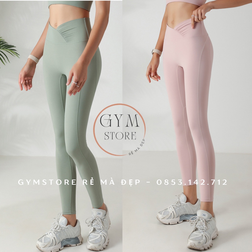 Quần Legging Tập YOGA Pilate ❤️𝐇𝐀̀𝐍𝐆 𝐗𝐈̣𝐍❤️ Thun Poly Lulu Siêu Co Giãn Gen Bụng Nâng Mông Thể Thao Nữ 𝐆𝐘𝐌𝐒𝐓𝐎𝐑𝐄 1265