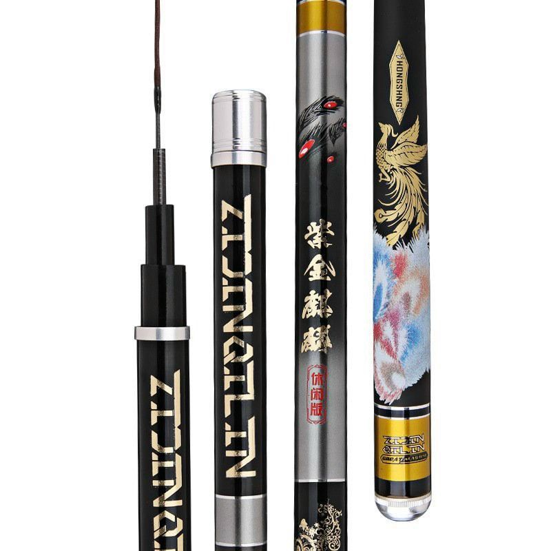Cần tag Phượng Hoàng cao cấp 5H tặng ngọn phụ. chất liệu vải carbon, sợi carbon hàm lượng cao, ngọn chống xoắn