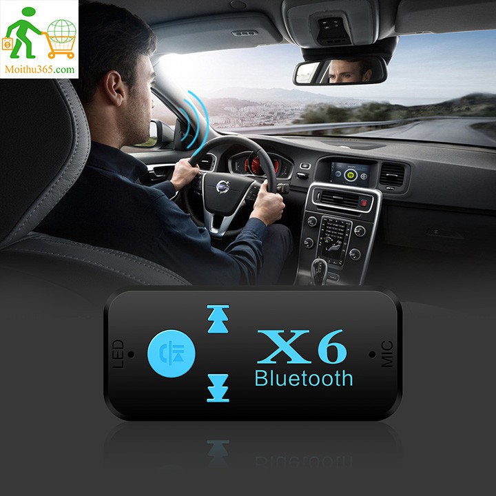 Thiết bị nghe nhạc bluetooth X6 hỗ trợ đàm thoại rảnh tay trên xe hơi