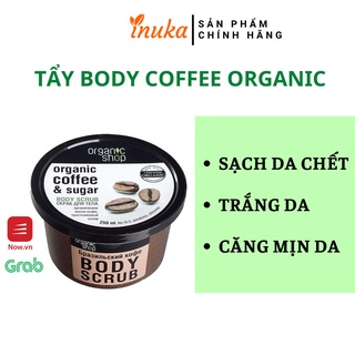 [100%-Hàng Auth] Tẩy tế bào chết body organic shop body scrub tẩy tế bào chết toàn thân trắng da, tái tạo da trắng sáng